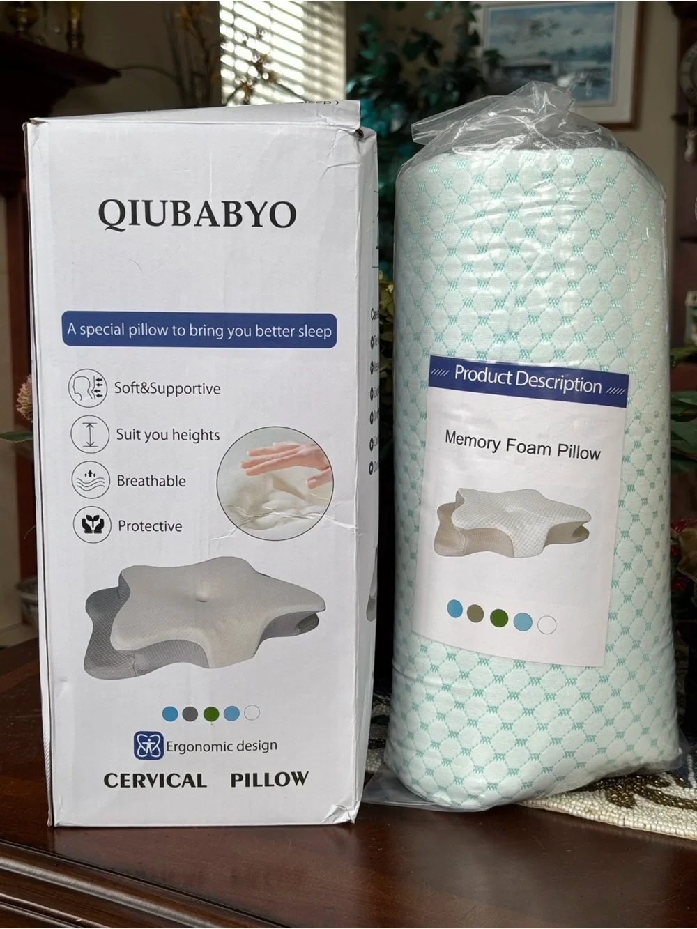 Memory Foam Cervical Pillow Queen Adjustable Ergonomic Neck Support Orthopedic